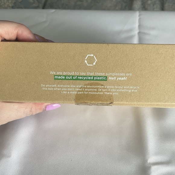 CHPO Tove Sunglasses Milky Tea Frame Made Of Recycled Plastic Grey Lens - Picture 7 of 9